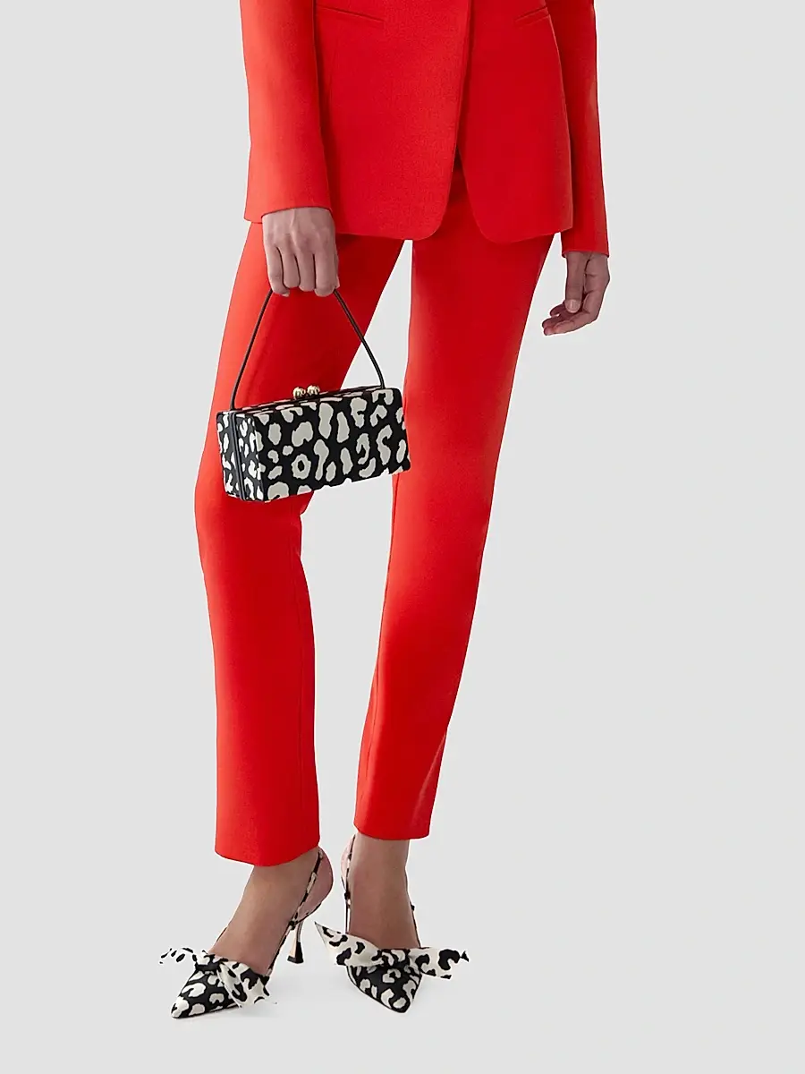 Carolina Herrera Women's Stretch-Wool Cigarette Pants | Thumbnail 4 Carolina Herrera Women's Stretch-Wool Cigarette Pants | Thumbnail 4