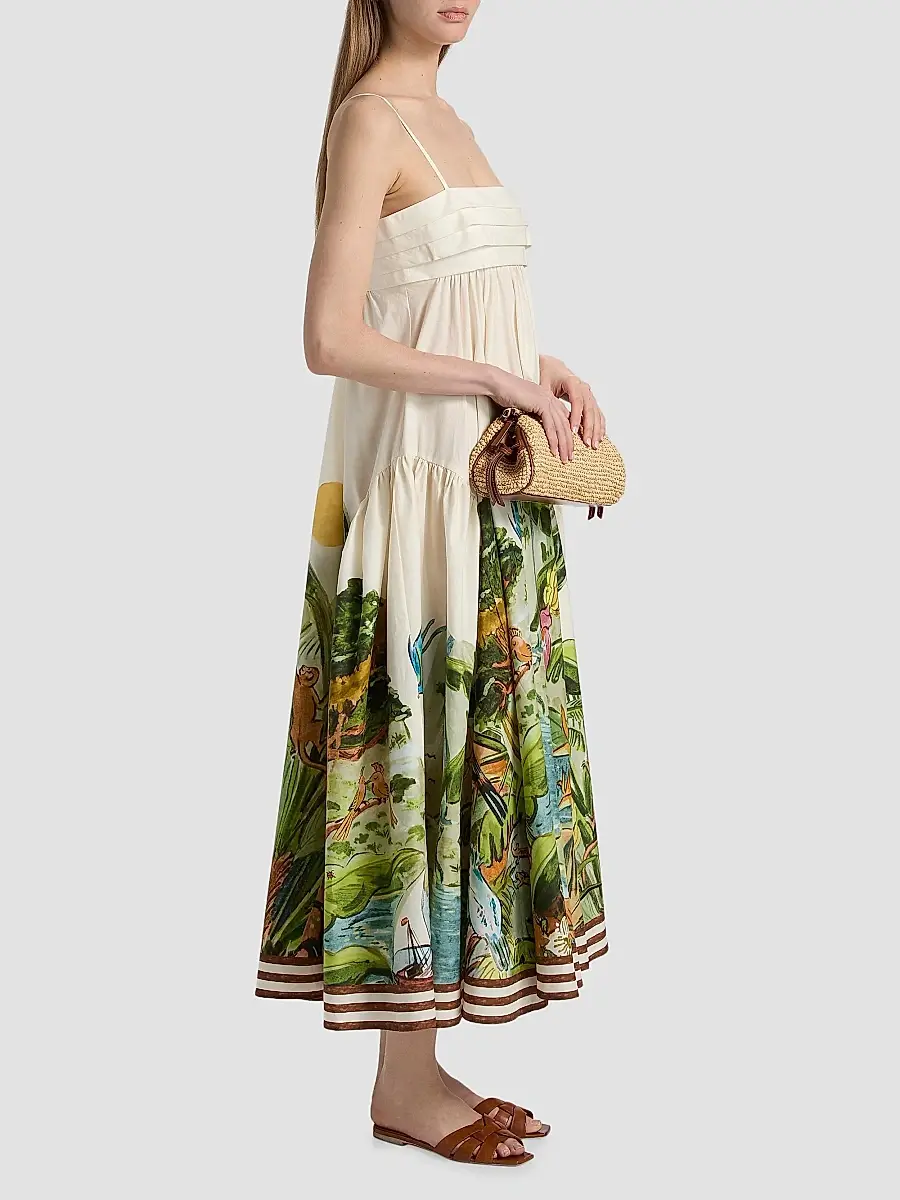ALÉMAIS Women's Toucan Tango Printed Midi-Dress | Thumbnail 4 ALÉMAIS Women's Toucan Tango Printed Midi-Dress | Thumbnail 4