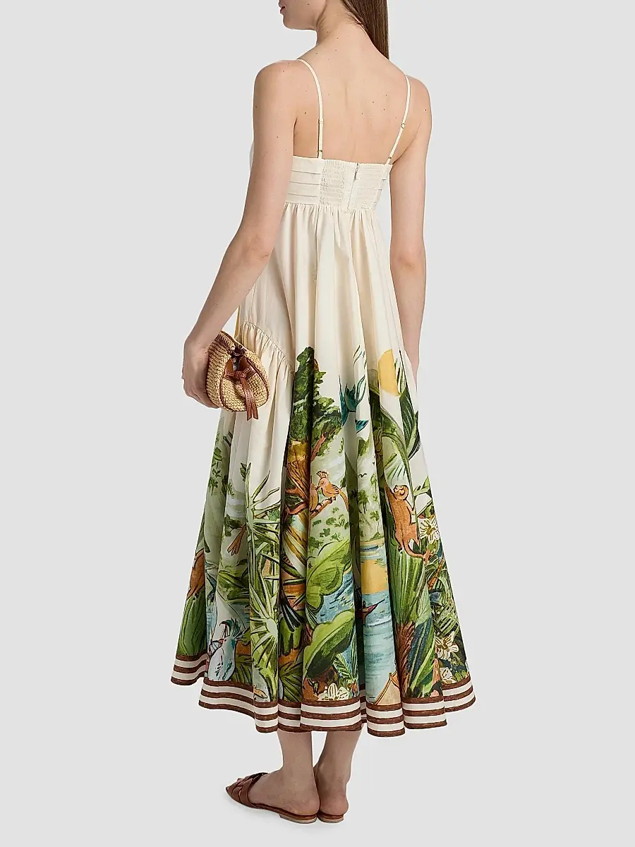 ALÉMAIS Women's Toucan Tango Printed Midi-Dress | Thumbnail 5 ALÉMAIS Women's Toucan Tango Printed Midi-Dress | Thumbnail 5