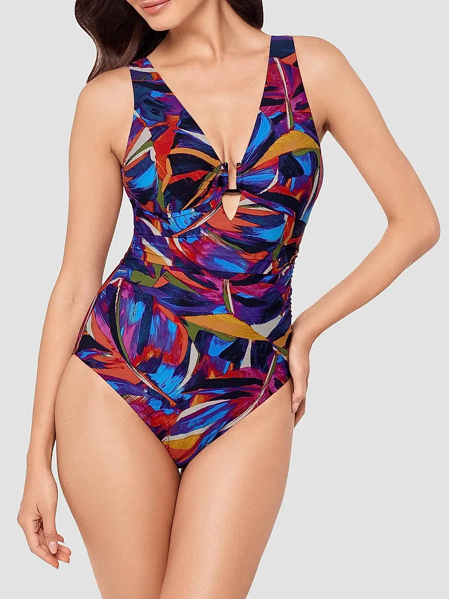 Magicsuit Women's Mariachi Kristi Tropical V-Neck One-Piece Swimsuit | Thumbnail 2 Magicsuit Women's Mariachi Kristi Tropical V-Neck One-Piece Swimsuit | Thumbnail 2