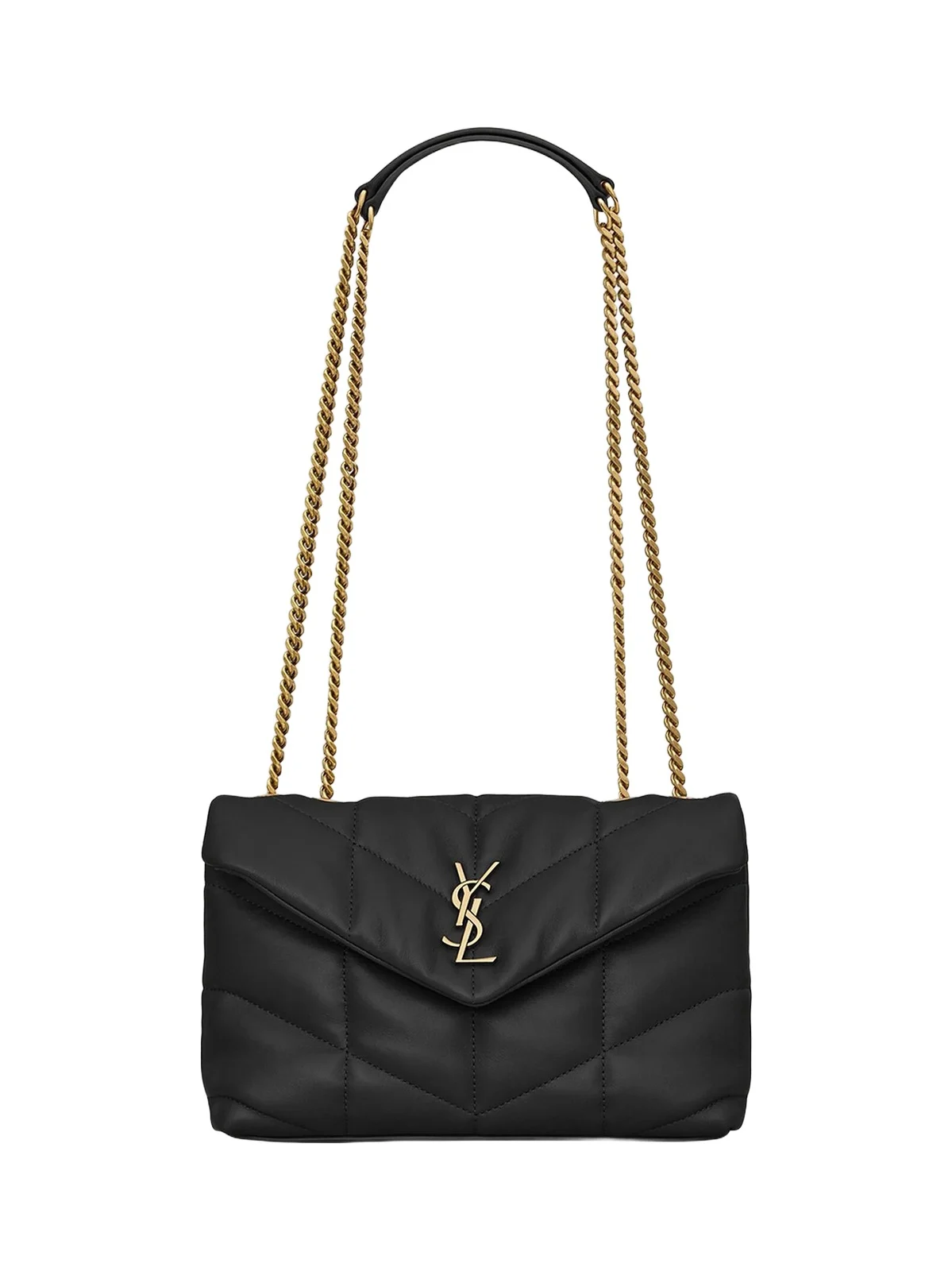 Saint Laurent Women's Puffer Toy Shoulder Bag in Quilted Lambskin - Noir