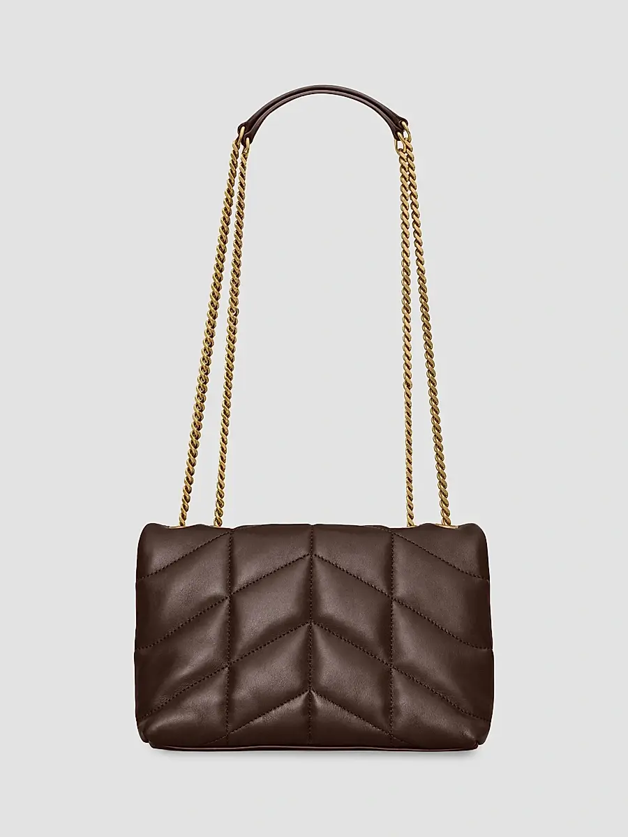 Saint Laurent Women's Puffer Toy Shoulder Bag in Quilted Lambskin - Arabica | Thumbnail 3 Saint Laurent Women's Puffer Toy Shoulder Bag in Quilted Lambskin - Arabica | Thumbnail 3
