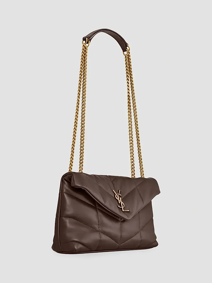 Saint Laurent Women's Puffer Toy Shoulder Bag in Quilted Lambskin - Arabica | Thumbnail 7 Saint Laurent Women's Puffer Toy Shoulder Bag in Quilted Lambskin - Arabica | Thumbnail 7