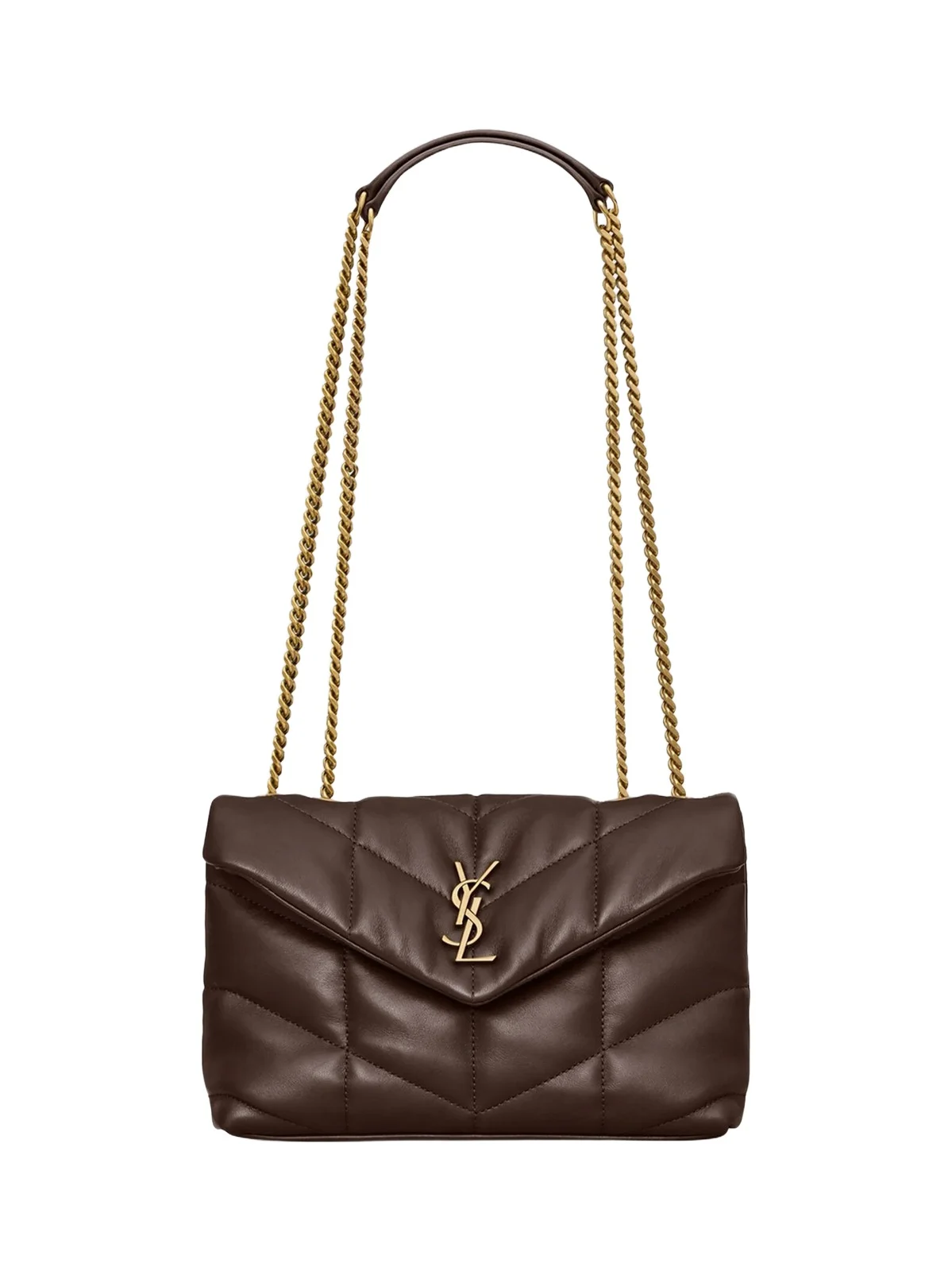 Saint Laurent Women's Puffer Toy Shoulder Bag in Quilted Lambskin - Arabica