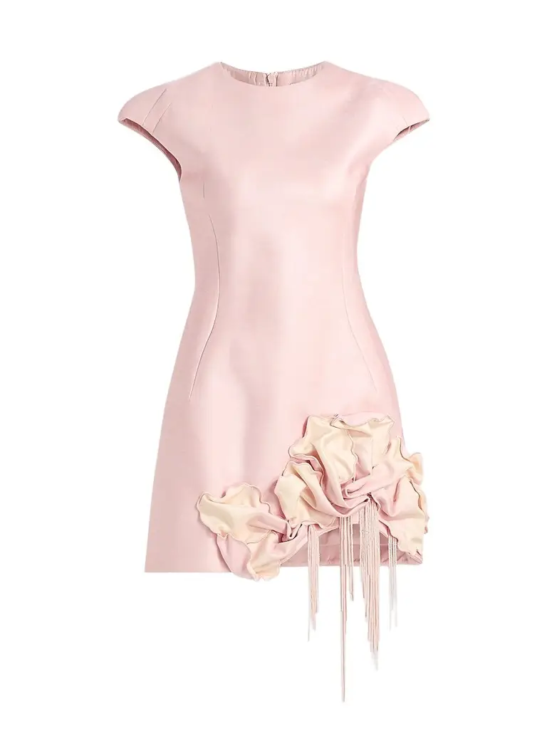 ACLER Women's Femme Fatale Radburn Appliqué Fringe Cotton-Blend Mini Dress