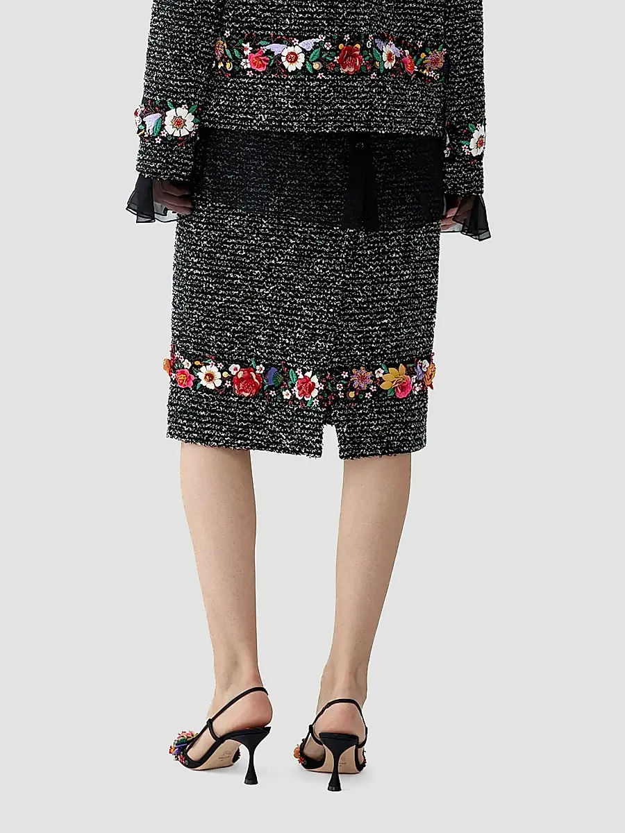 Carolina Herrera Women's Embroidered Pencil Skirt | Thumbnail 3 Carolina Herrera Women's Embroidered Pencil Skirt | Thumbnail 3
