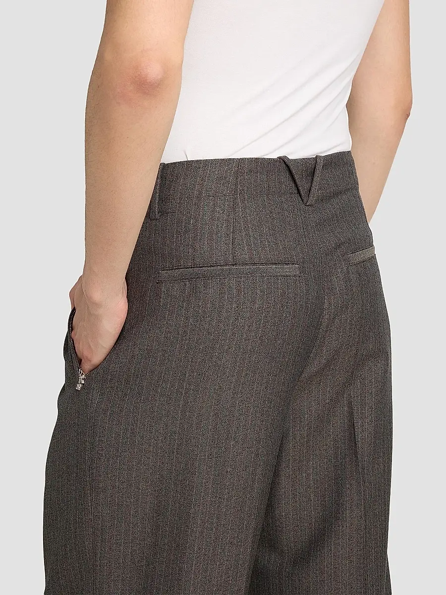Bottega Veneta Men's Striped Wool-Mohair Trousers | Thumbnail 6