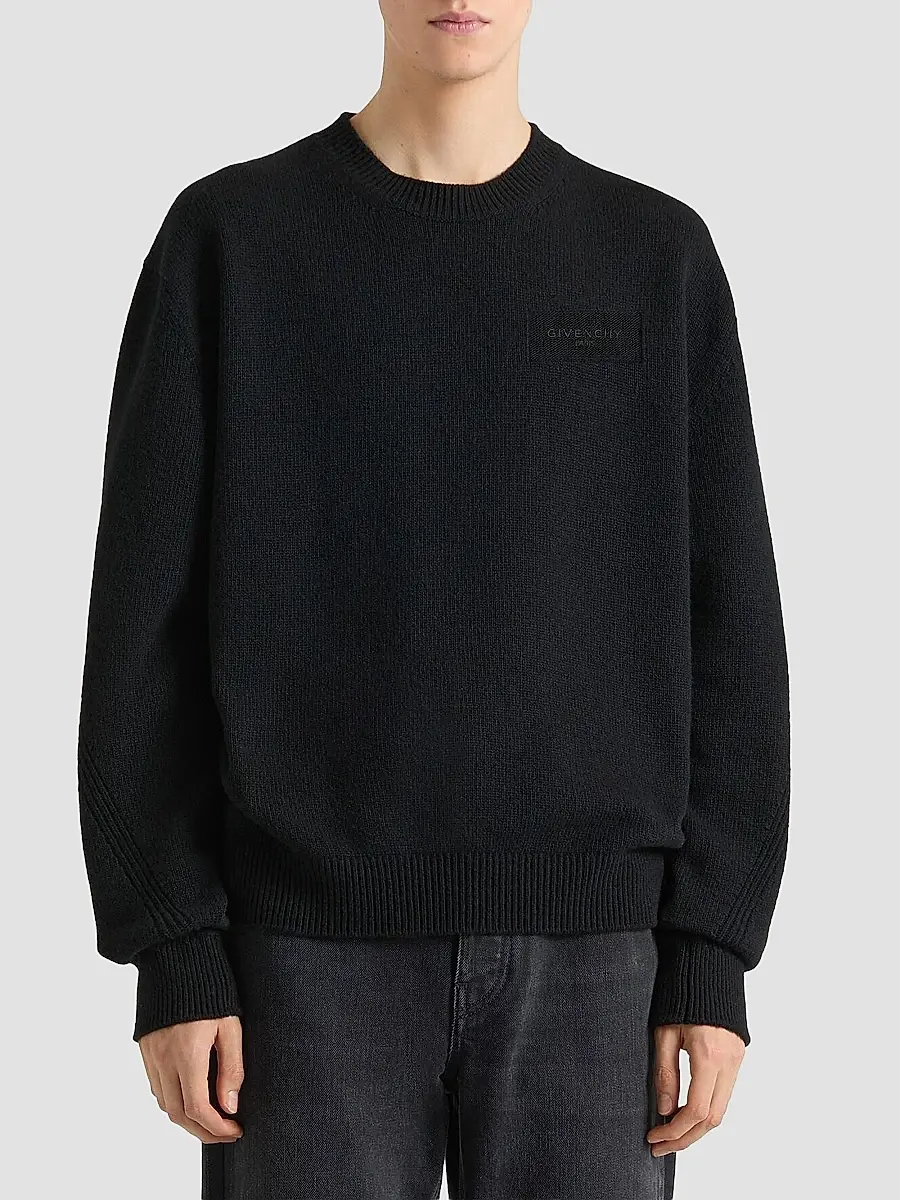 Givenchy Men's Couture Seam Sweater in Wool and Cashmere - Black | Thumbnail 3 Givenchy Men's Couture Seam Sweater in Wool and Cashmere - Black | Thumbnail 3