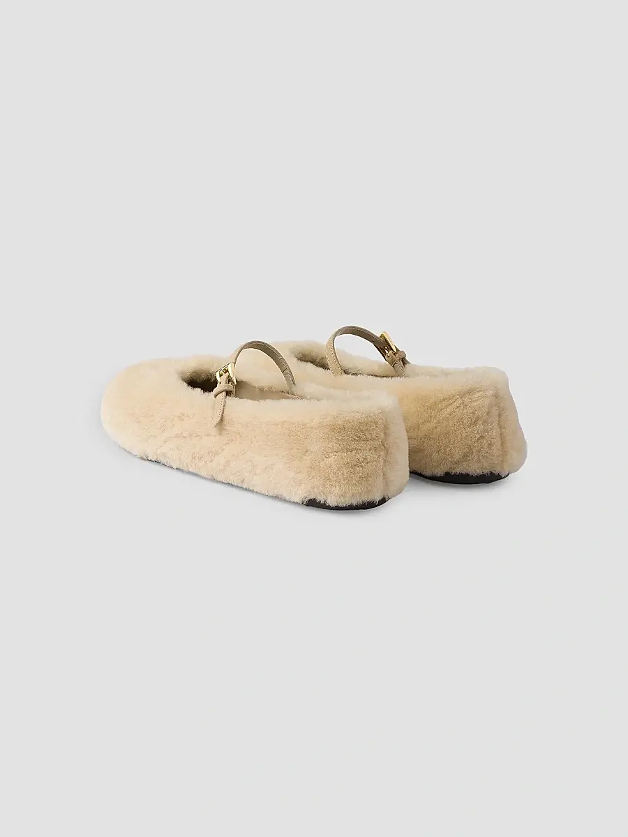 Prada Women's Shearling Ballerinas | Thumbnail 3 Prada Women's Shearling Ballerinas | Thumbnail 3
