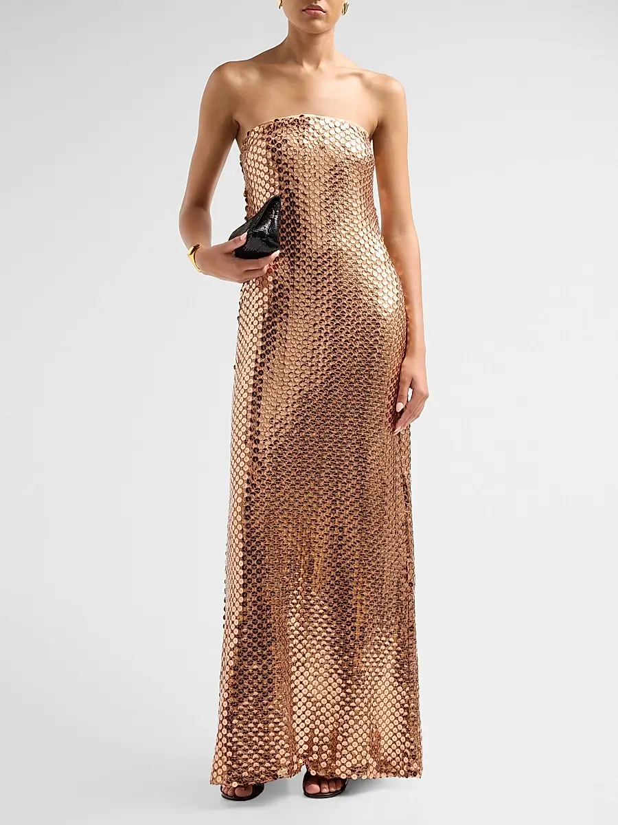 Ramy Brook Women's Angel Sequined Strapless Gown | Thumbnail 2 Ramy Brook Women's Angel Sequined Strapless Gown | Thumbnail 2
