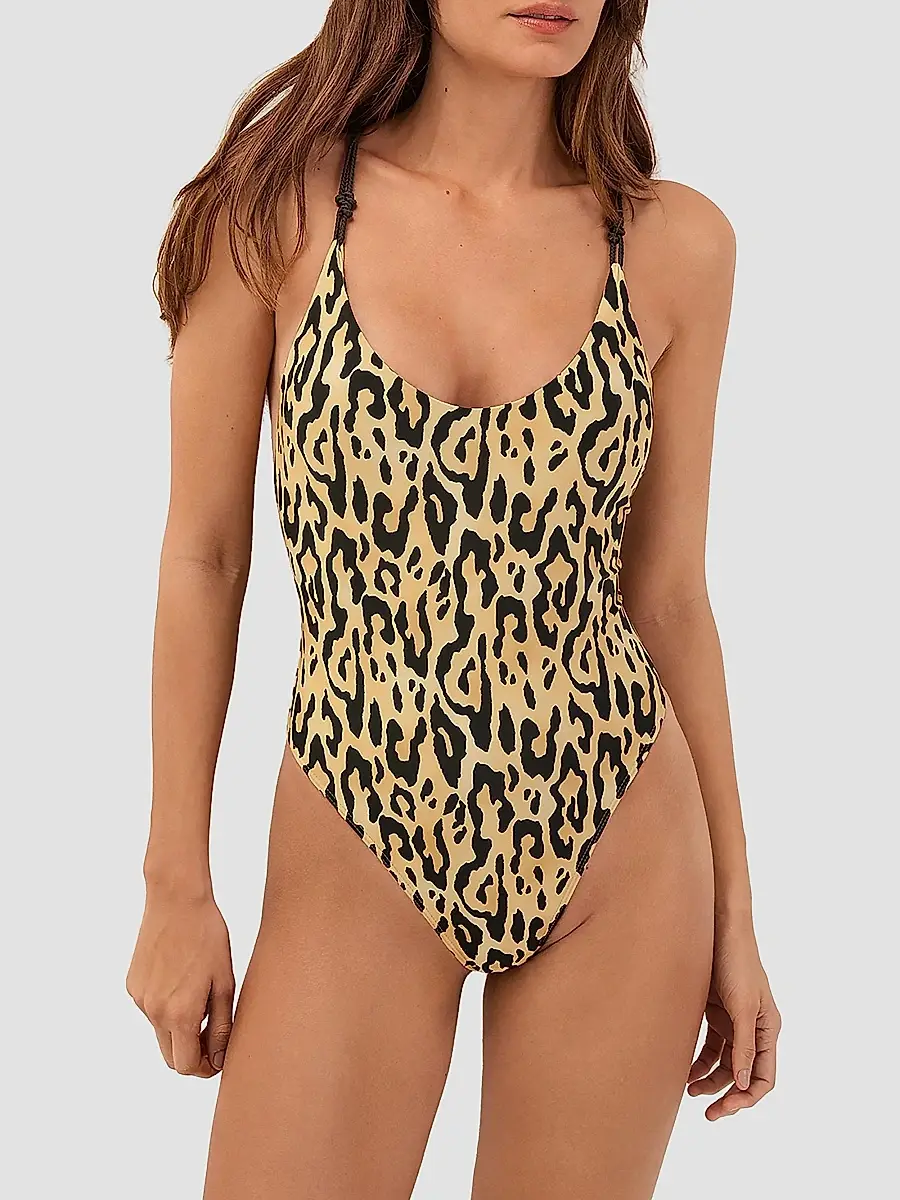 ViX by Paula Hermanny Women's Tyla Leopard-Print Cheeky One-Piece Swimsuit | Thumbnail 2