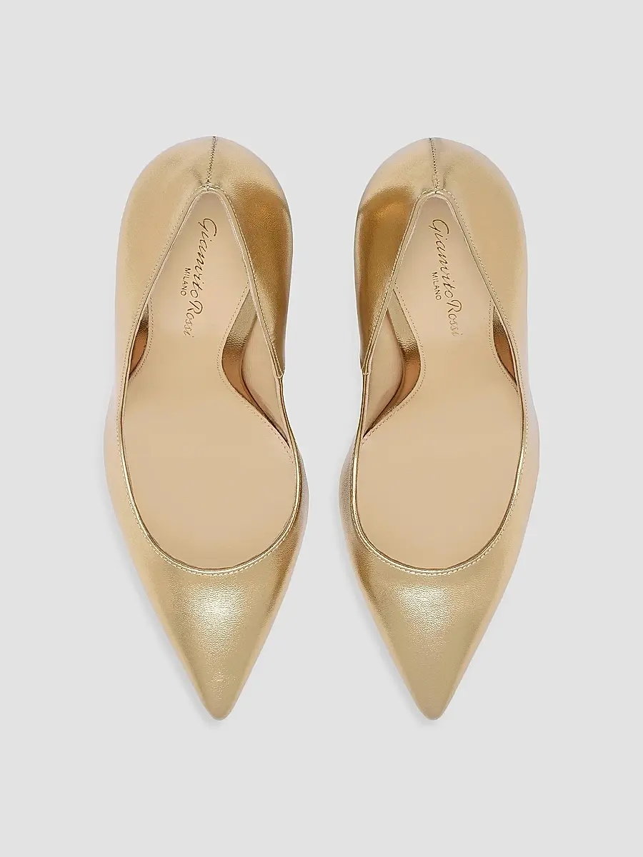 Gianvito Rossi Women's 105MM Metallic Leather Pumps | Thumbnail 4 Gianvito Rossi Women's 105MM Metallic Leather Pumps | Thumbnail 4