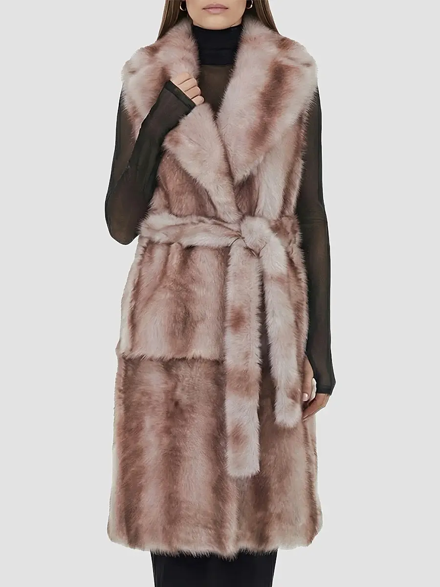 Gorski Women's Toscana Lamb Long Vest, Belt | Thumbnail 3 Gorski Women's Toscana Lamb Long Vest, Belt | Thumbnail 3