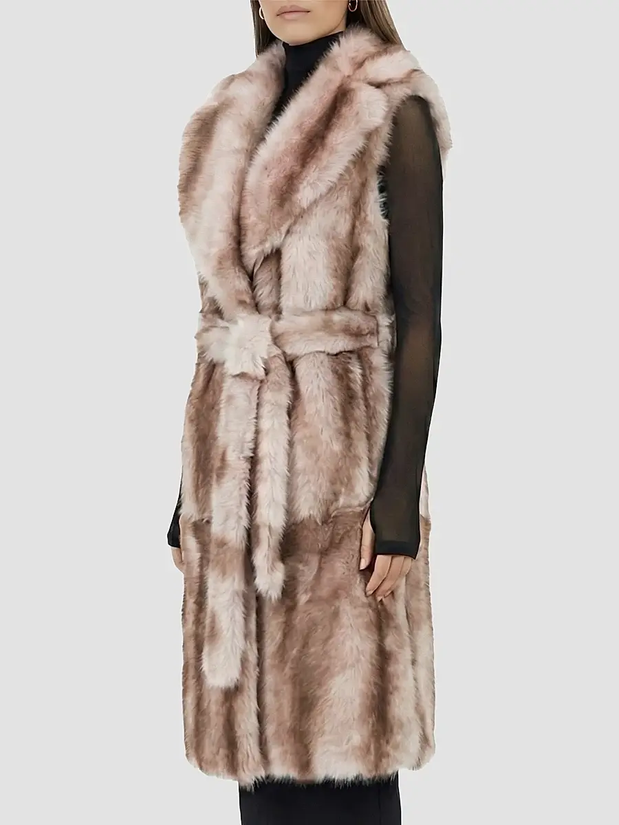 Gorski Women's Toscana Lamb Long Vest, Belt | Thumbnail 4 Gorski Women's Toscana Lamb Long Vest, Belt | Thumbnail 4