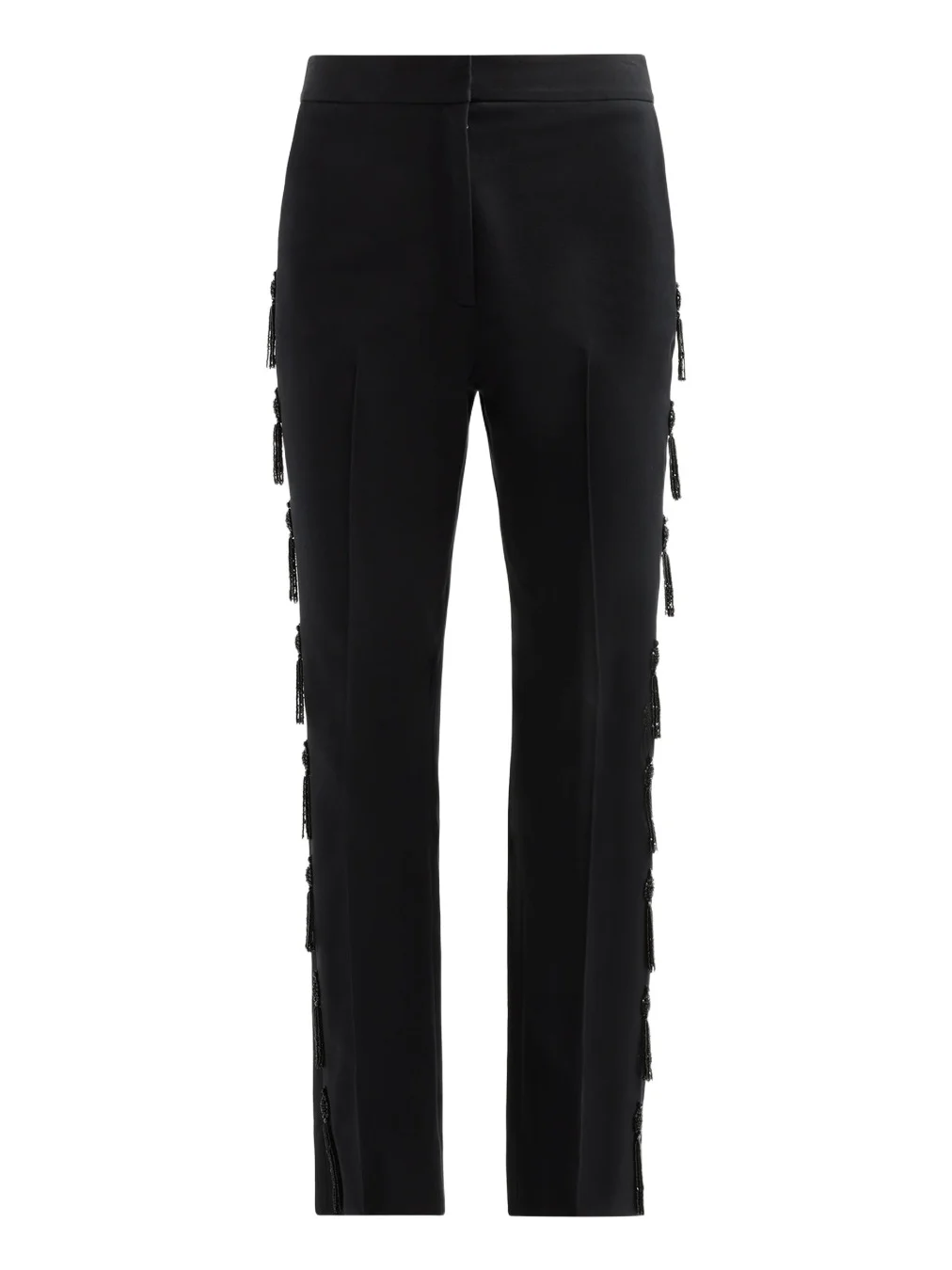 Lela Rose Women's Tassel Embroidered Stretch Cotton Demi Pants