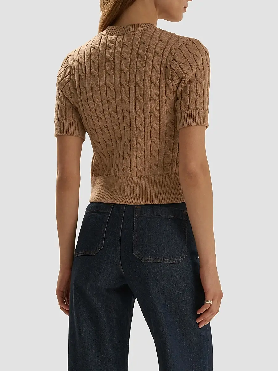 Favorite Daughter Women's The Cafe Cotton Short-Sleeve Cardigan | Thumbnail 3 Favorite Daughter Women's The Cafe Cotton Short-Sleeve Cardigan | Thumbnail 3