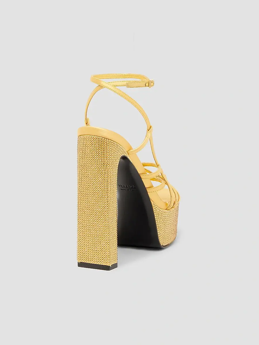 Versace Women's 140MM Embellished Block-Heel Sandals | Thumbnail 2 Versace Women's 140MM Embellished Block-Heel Sandals | Thumbnail 2