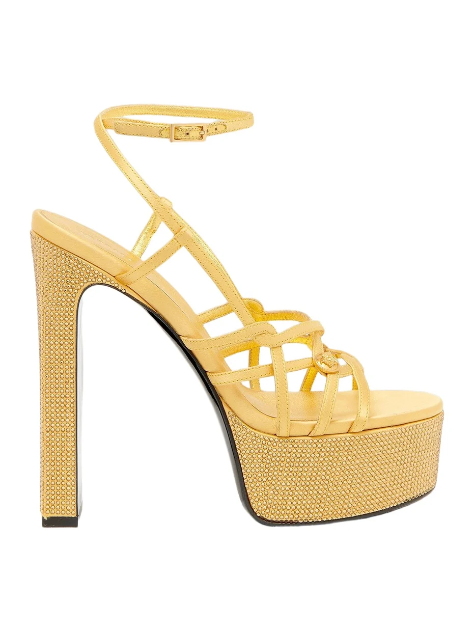Women's 140MM Embellished Block-Heel Sandals Women's 140MM Embellished Block-Heel Sandals