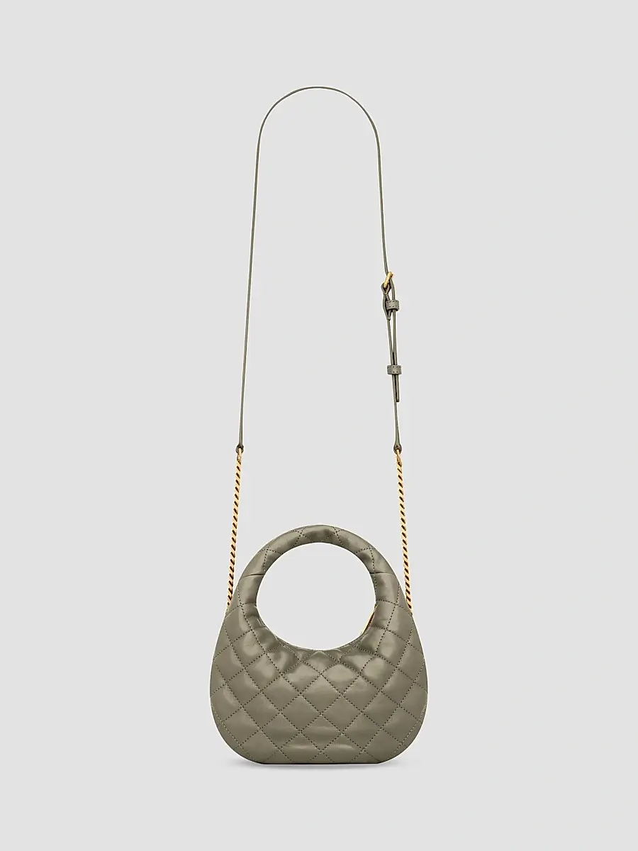 Saint Laurent Women's Icarino Mini Top Handle Bag in Quilted Nappa - Strong Moss | Thumbnail 2 Saint Laurent Women's Icarino Mini Top Handle Bag in Quilted Nappa - Strong Moss | Thumbnail 2