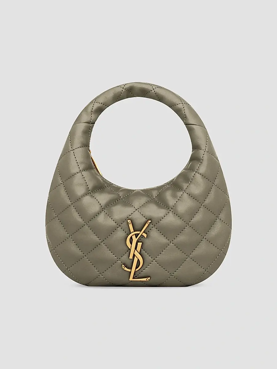 Saint Laurent Women's Icarino Mini Top Handle Bag in Quilted Nappa - Strong Moss | Thumbnail 5 Saint Laurent Women's Icarino Mini Top Handle Bag in Quilted Nappa - Strong Moss | Thumbnail 5