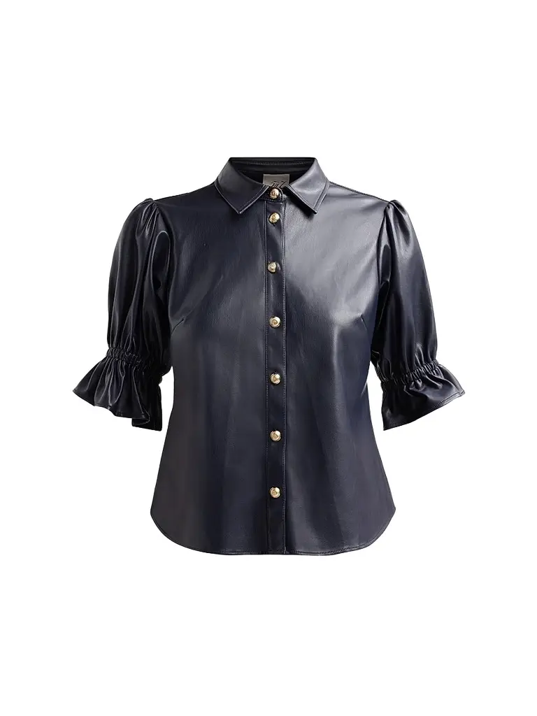 Women's Fiona Lite Faux Leather Top Women's Fiona Lite Faux Leather Top