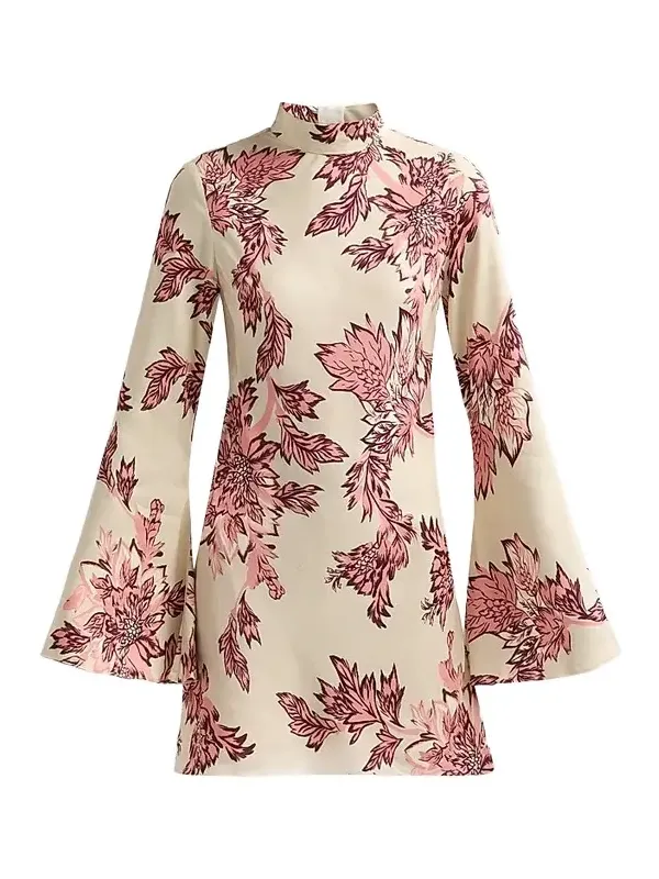 Women's Printed Bias-Cut Mini Dress