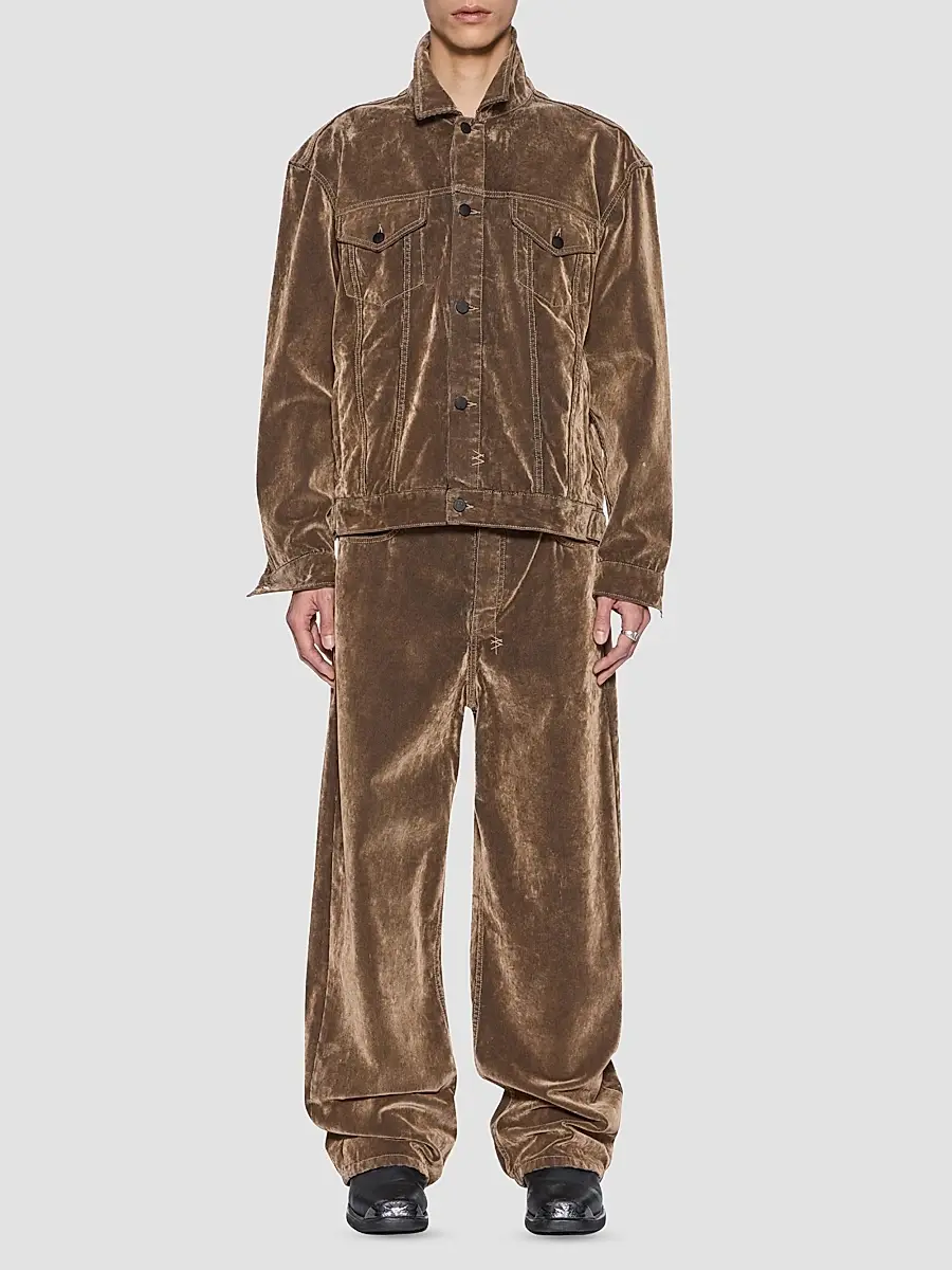 Ksubi Men's Oh G Flocked Cotton Corduroy Trucker Jacket | Thumbnail 2 Ksubi Men's Oh G Flocked Cotton Corduroy Trucker Jacket | Thumbnail 2
