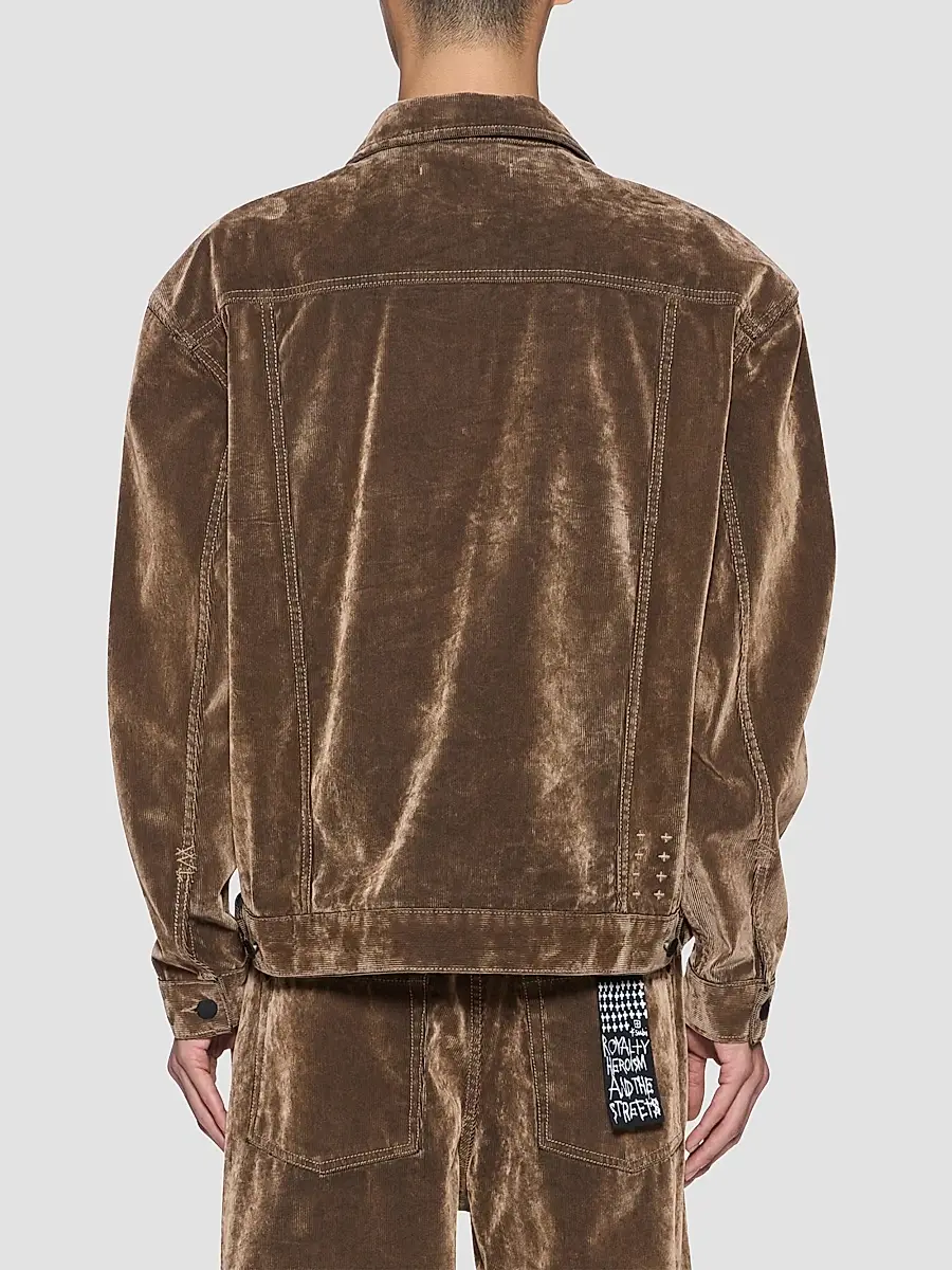 Ksubi Men's Oh G Flocked Cotton Corduroy Trucker Jacket | Thumbnail 3 Ksubi Men's Oh G Flocked Cotton Corduroy Trucker Jacket | Thumbnail 3