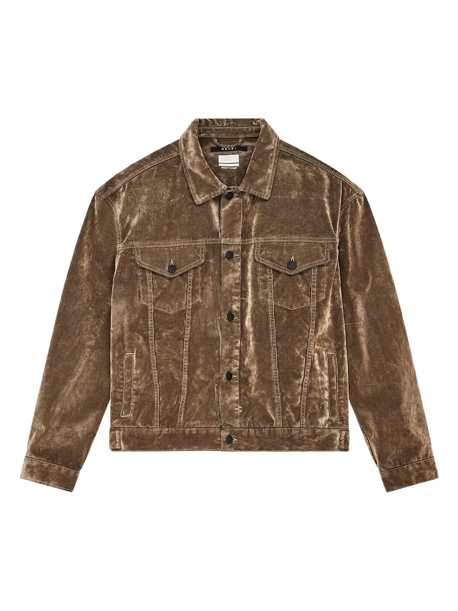 Men's Oh G Flocked Cotton Corduroy Trucker Jacket Men's Oh G Flocked Cotton Corduroy Trucker Jacket