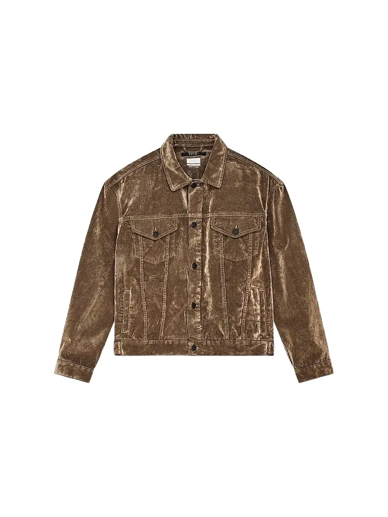 Ksubi Men's Oh G Flocked Cotton Corduroy Trucker Jacket