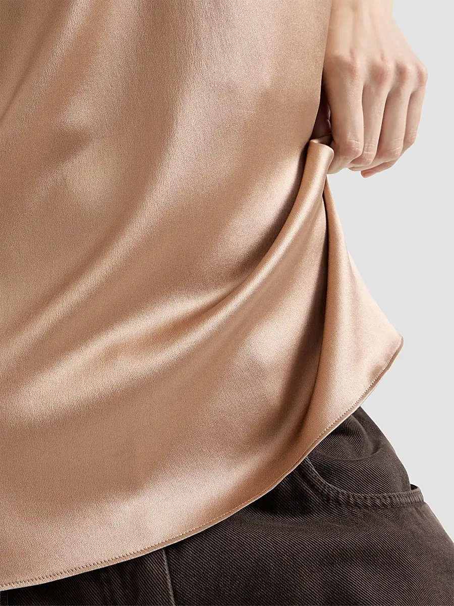 Brunello Cucinelli Women's Stretch Silk Satin Camisole Top | Thumbnail 6 Brunello Cucinelli Women's Stretch Silk Satin Camisole Top | Thumbnail 6
