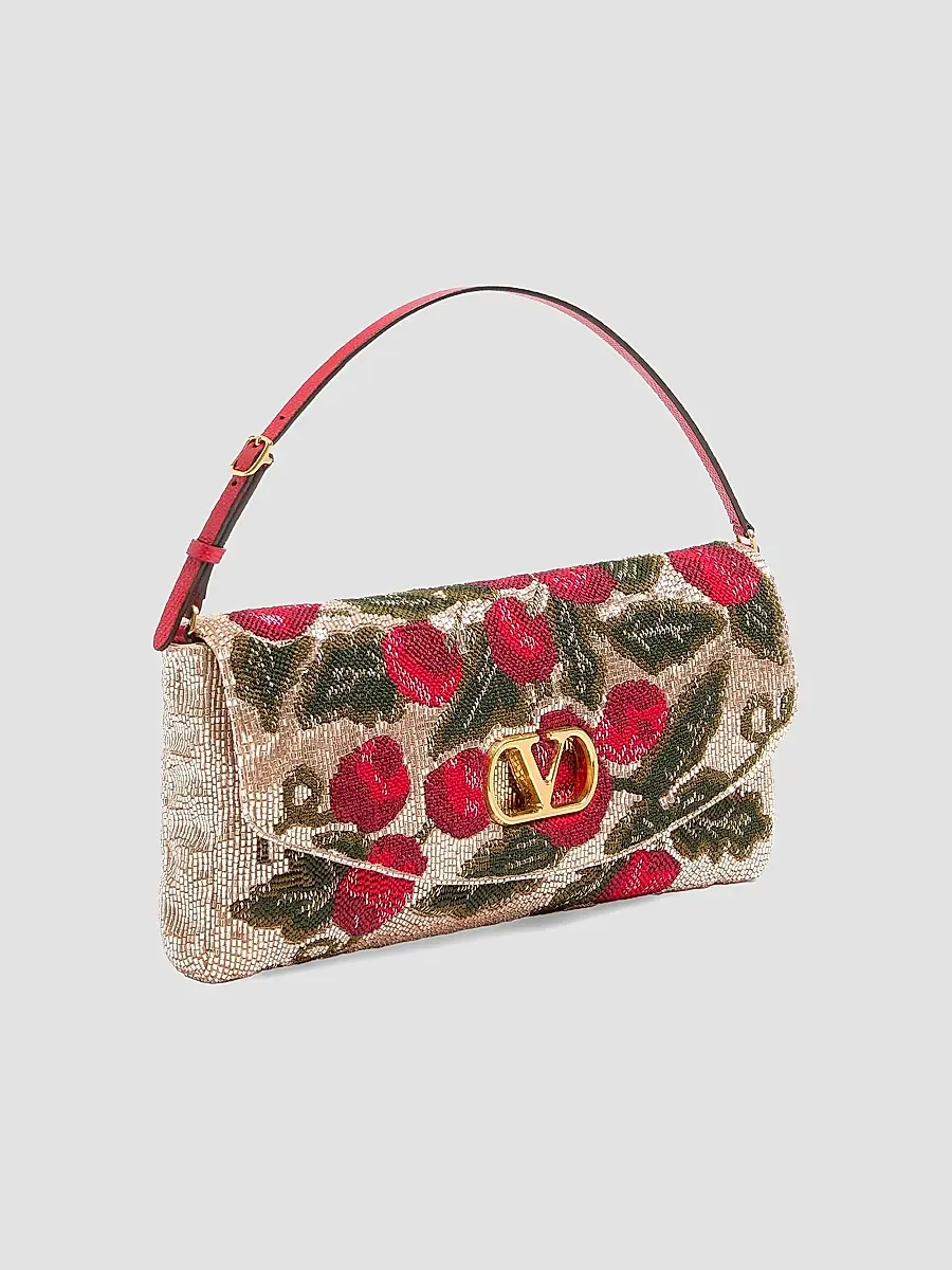 Valentino Women's Devain Embroidered Small Top Handle Bag | Thumbnail 4 Valentino Women's Devain Embroidered Small Top Handle Bag | Thumbnail 4