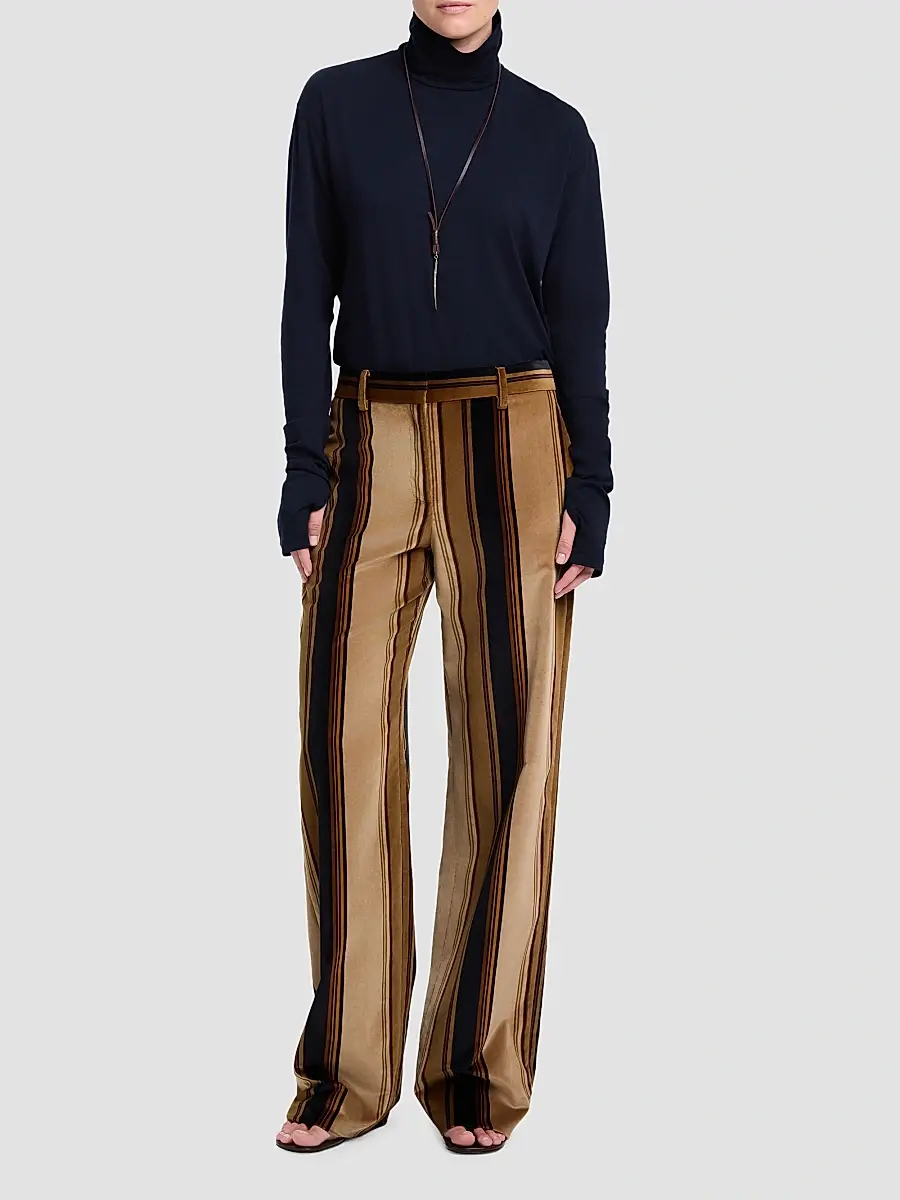 TWP Women's Isla Striped Cotton Pants | Thumbnail 2 TWP Women's Isla Striped Cotton Pants | Thumbnail 2