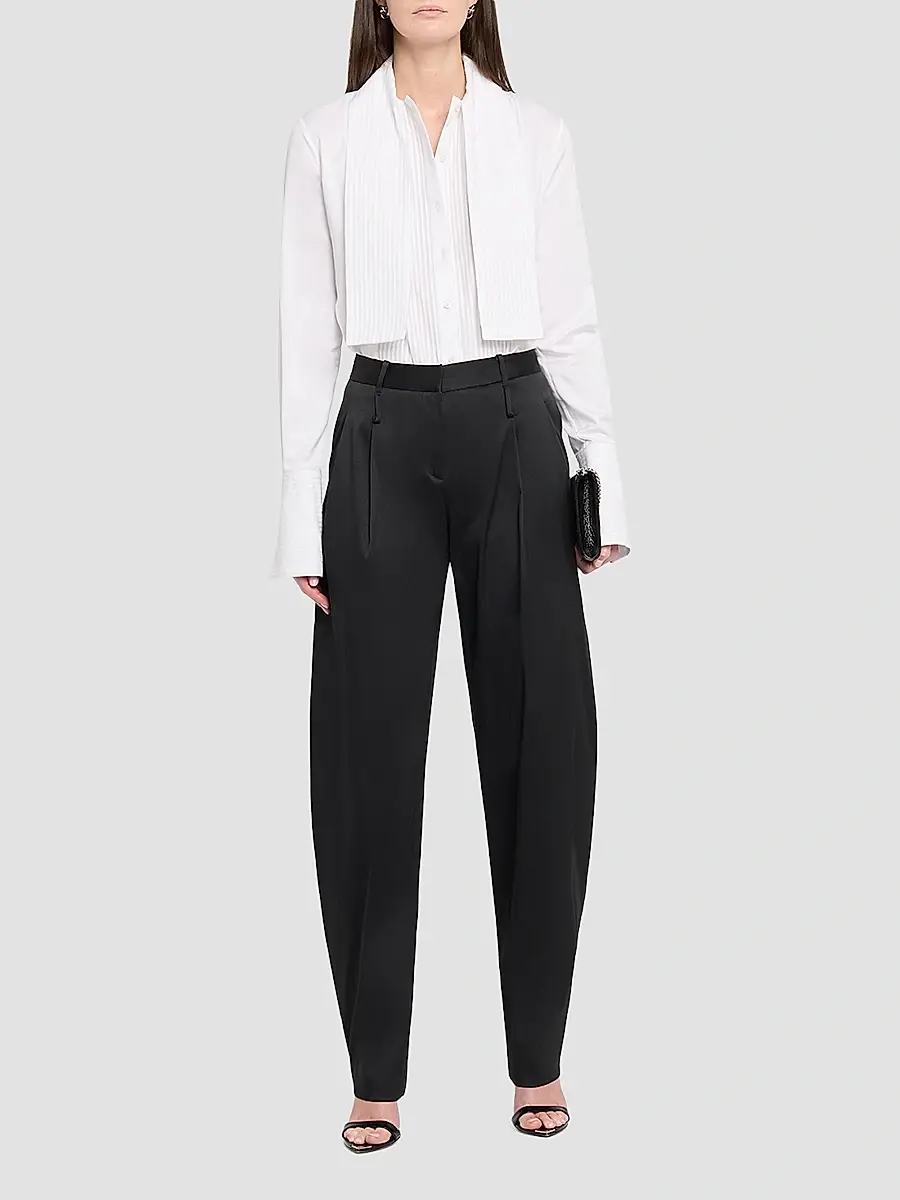 Brandon Maxwell Women's The Inez Cotton Tuxedo Shirt | Thumbnail 2 Brandon Maxwell Women's The Inez Cotton Tuxedo Shirt | Thumbnail 2