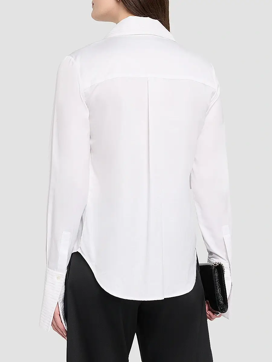 Brandon Maxwell Women's The Inez Cotton Tuxedo Shirt | Thumbnail 3 Brandon Maxwell Women's The Inez Cotton Tuxedo Shirt | Thumbnail 3