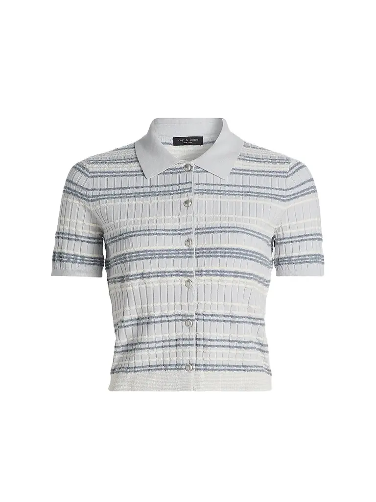 rag & bone Women's Karina Striped Cotton-Blend Cardigan