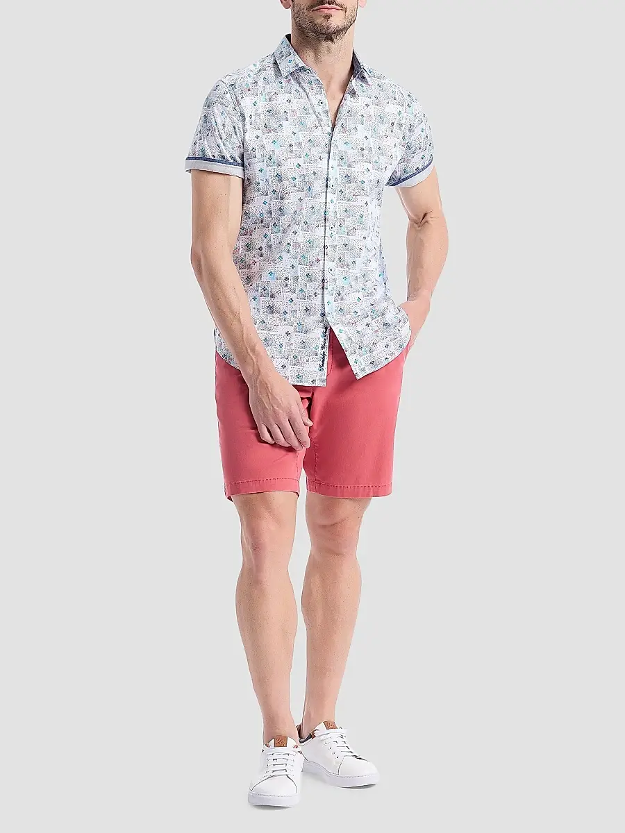 Robert Graham Men's Embarcadero Geometric Cotton Short-Sleeve Shirt | Thumbnail 2
