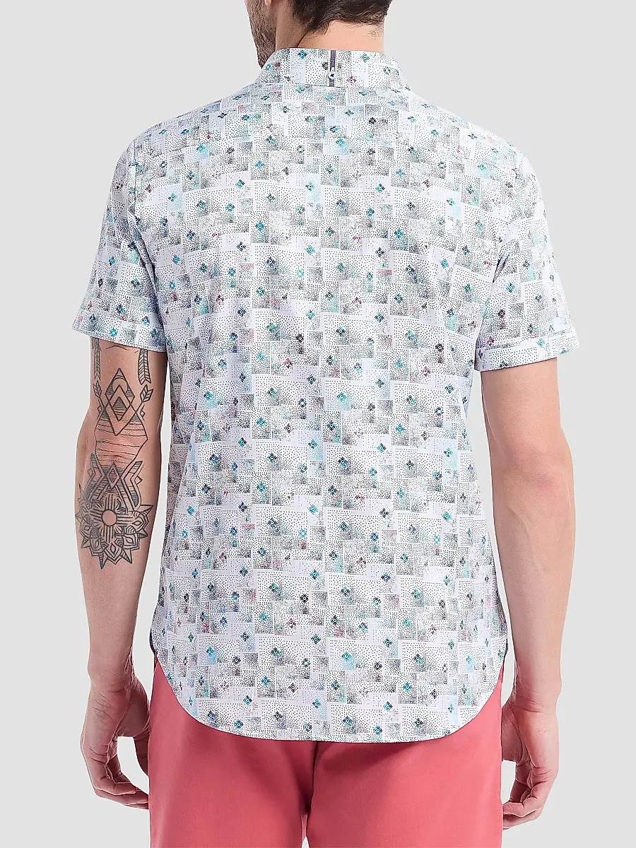 Robert Graham Men's Embarcadero Geometric Cotton Short-Sleeve Shirt | Thumbnail 5