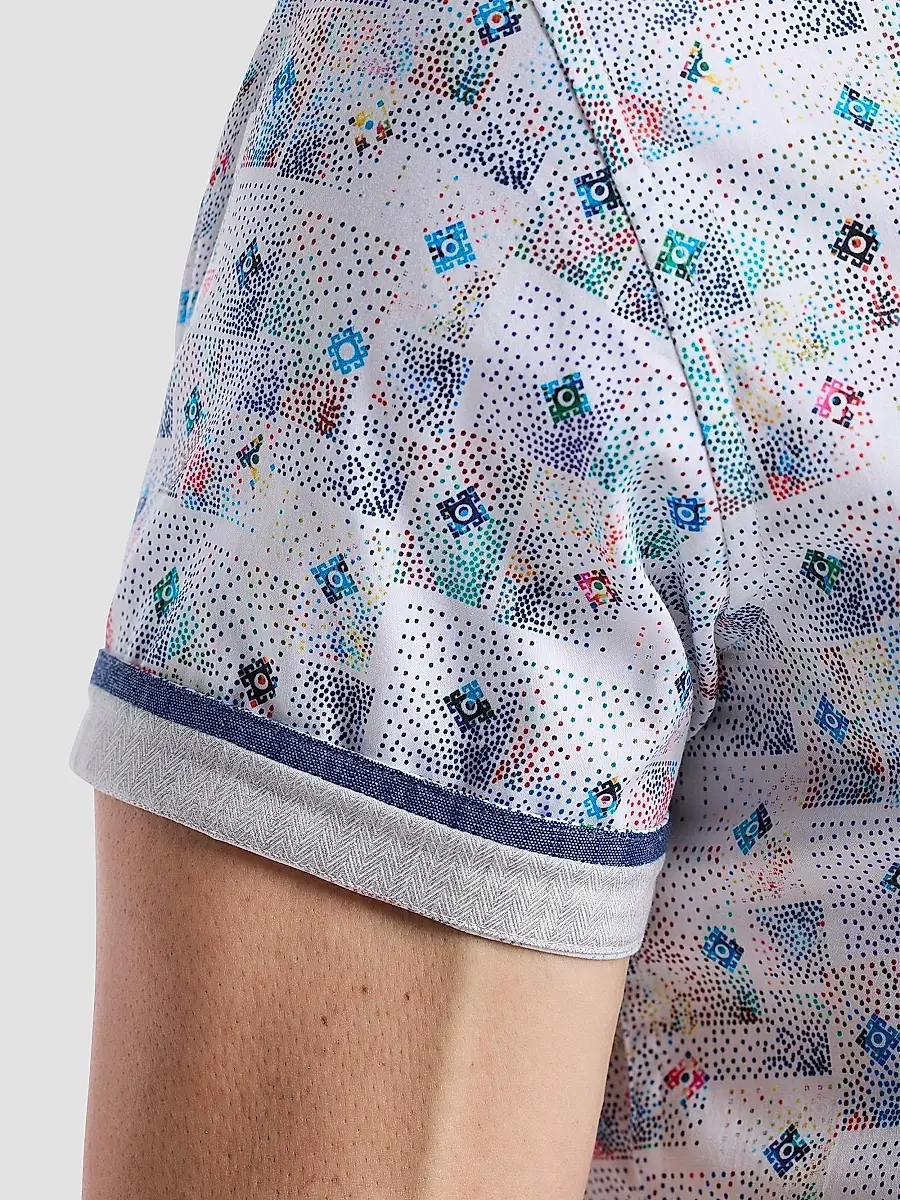 Robert Graham Men's Embarcadero Geometric Cotton Short-Sleeve Shirt | Thumbnail 6
