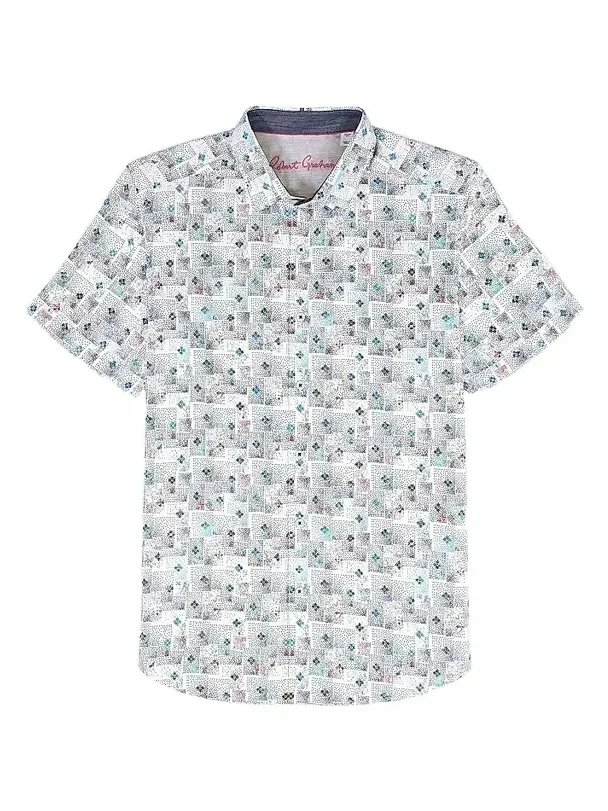 Men's Embarcadero Geometric Cotton Short-Sleeve Shirt Men's Embarcadero Geometric Cotton Short-Sleeve Shirt