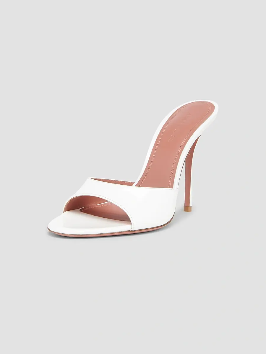 Amina Muaddi Women's Elodie 105MM Leather Mules | Thumbnail 2 Amina Muaddi Women's Elodie 105MM Leather Mules | Thumbnail 2
