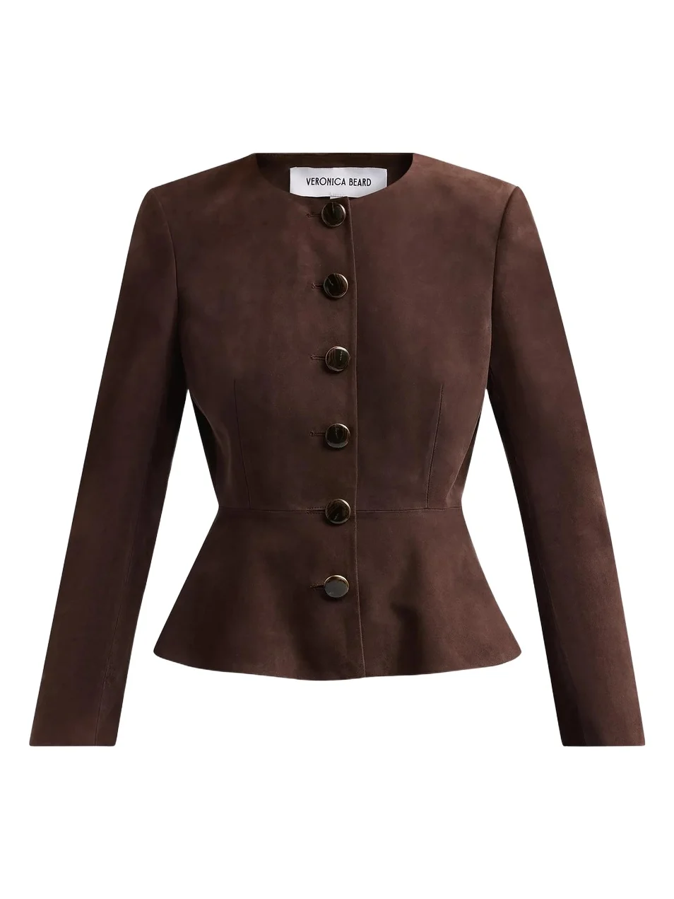 Veronica Beard Women's Quinn Suede Peplum Jacket
