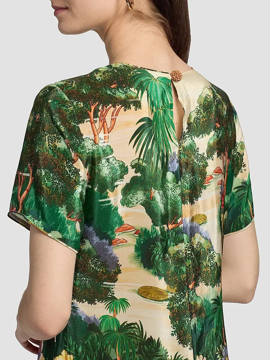 Farm Rio Women's Garden-Print A-Line Maxi Dress | Thumbnail 6 Farm Rio Women's Garden-Print A-Line Maxi Dress | Thumbnail 6