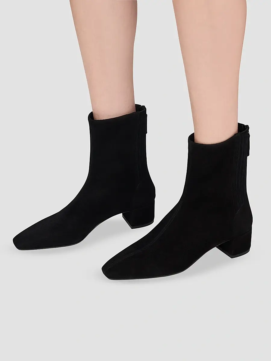 Aquazzura Women's Saint Honoré 35MM Suede Booties | Thumbnail 2