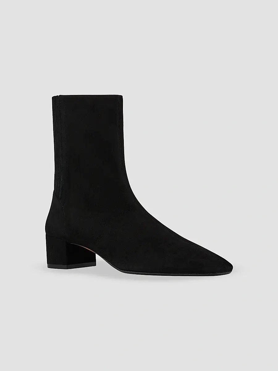 Aquazzura Women's Saint Honoré 35MM Suede Booties | Thumbnail 3