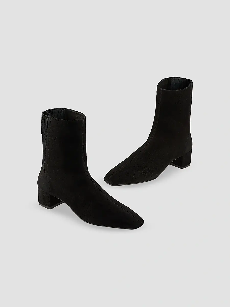 Aquazzura Women's Saint Honoré 35MM Suede Booties | Thumbnail 4