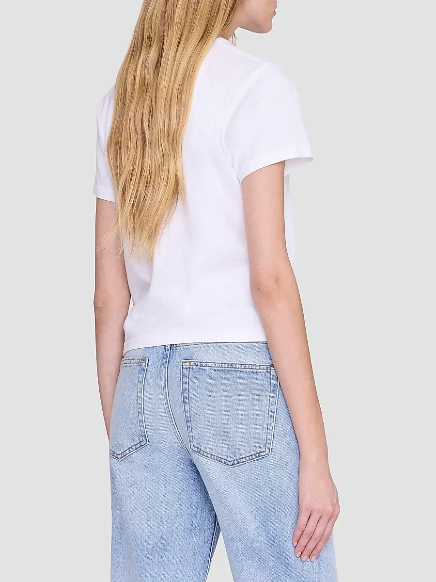 Anine Bing Women's Cade Embroidered Cotton T-Shirt | Thumbnail 3