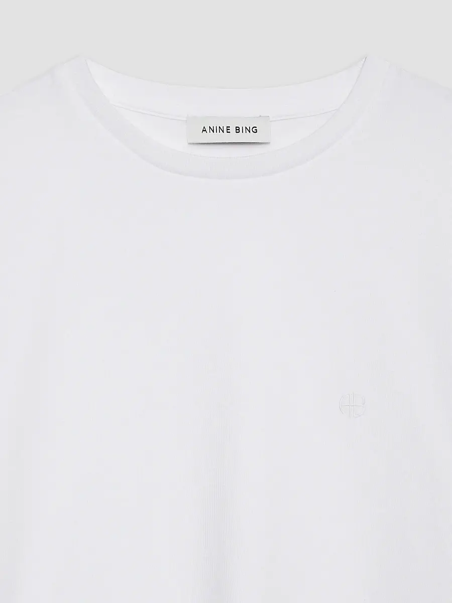 Anine Bing Women's Cade Embroidered Cotton T-Shirt | Thumbnail 5