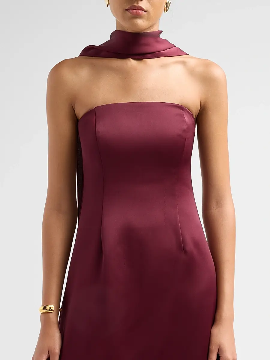 Ramy Brook Women's Karma Satin Scarf Gown | Thumbnail 5 Ramy Brook Women's Karma Satin Scarf Gown | Thumbnail 5