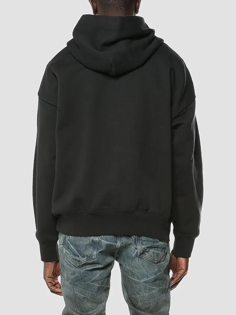 Purple Brand Men's Logo Cotton Fleece Zip-Front Hoodie | Thumbnail 2